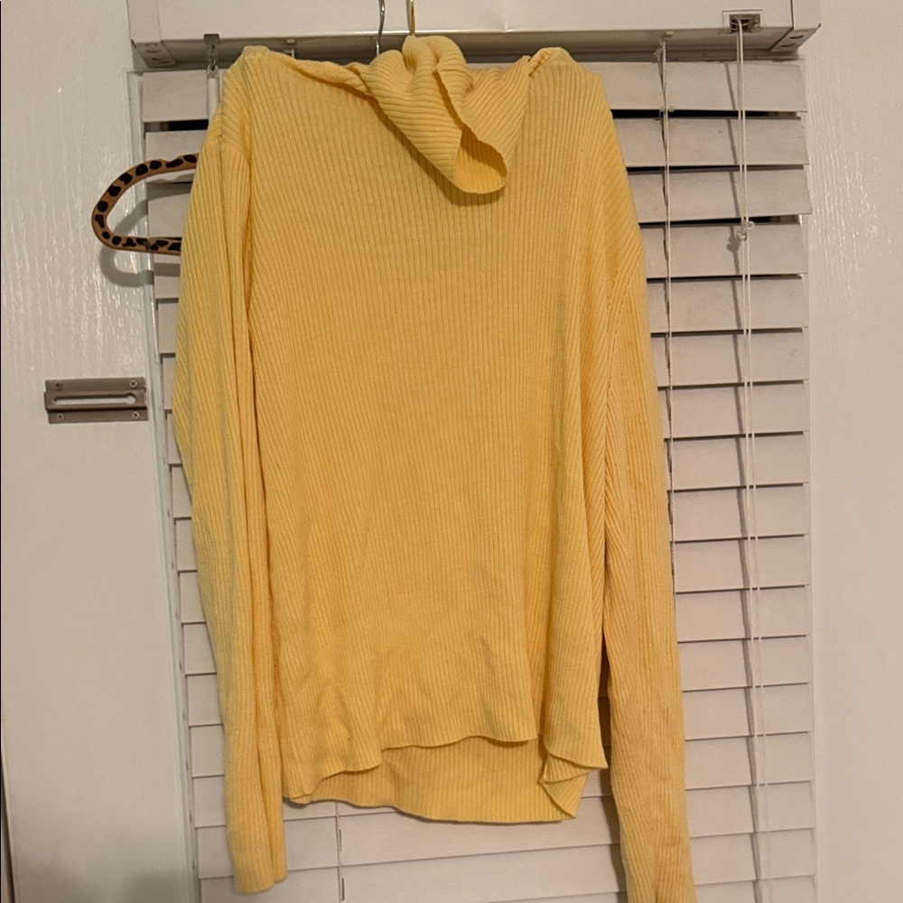 Sag Harbor Sunny Yellow Ribbed Hoodie
